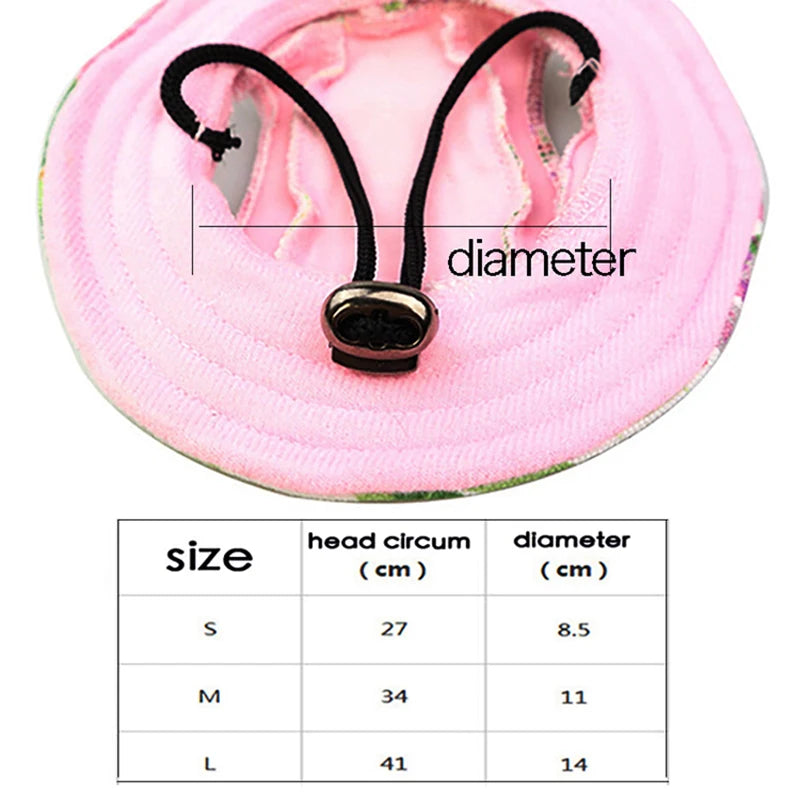 Cute Pet Sunhat - Breathable Summer Cap for Dogs & Cats
