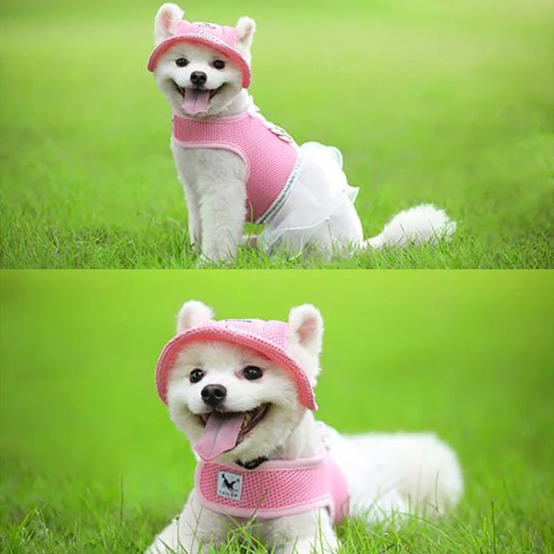 Cute Pet Sunhat - Breathable Summer Cap for Dogs & Cats
