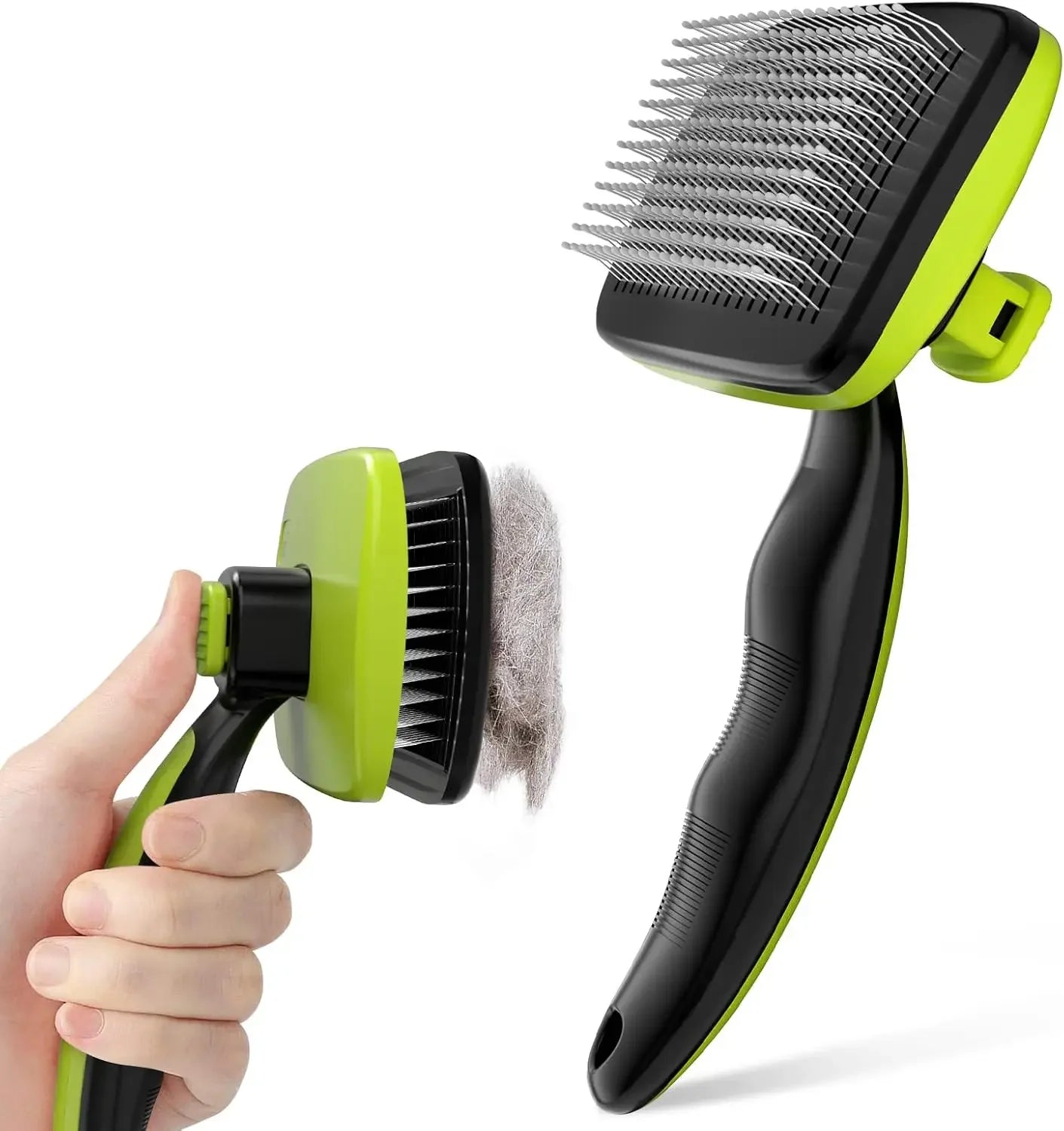 Pecute Self-Cleaning Slicker Brush for Dogs Cats Lightweight Brush for Shedding Massaging Grooming Brush Gently Removes