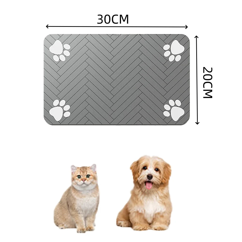 Pet Feeding Mat-Absorbent Dog Mat for Food and Water Bowl-No Stains Quick Dry Dog Water Dispenser Mat-Dog Feeding Supplies