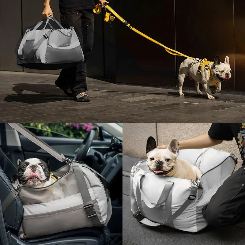 2025 New Waterproof Dog Booster Car Seat Breathable Luxury Dog Car Seat Dog Beds for Outdoor Travel Pet Carrier