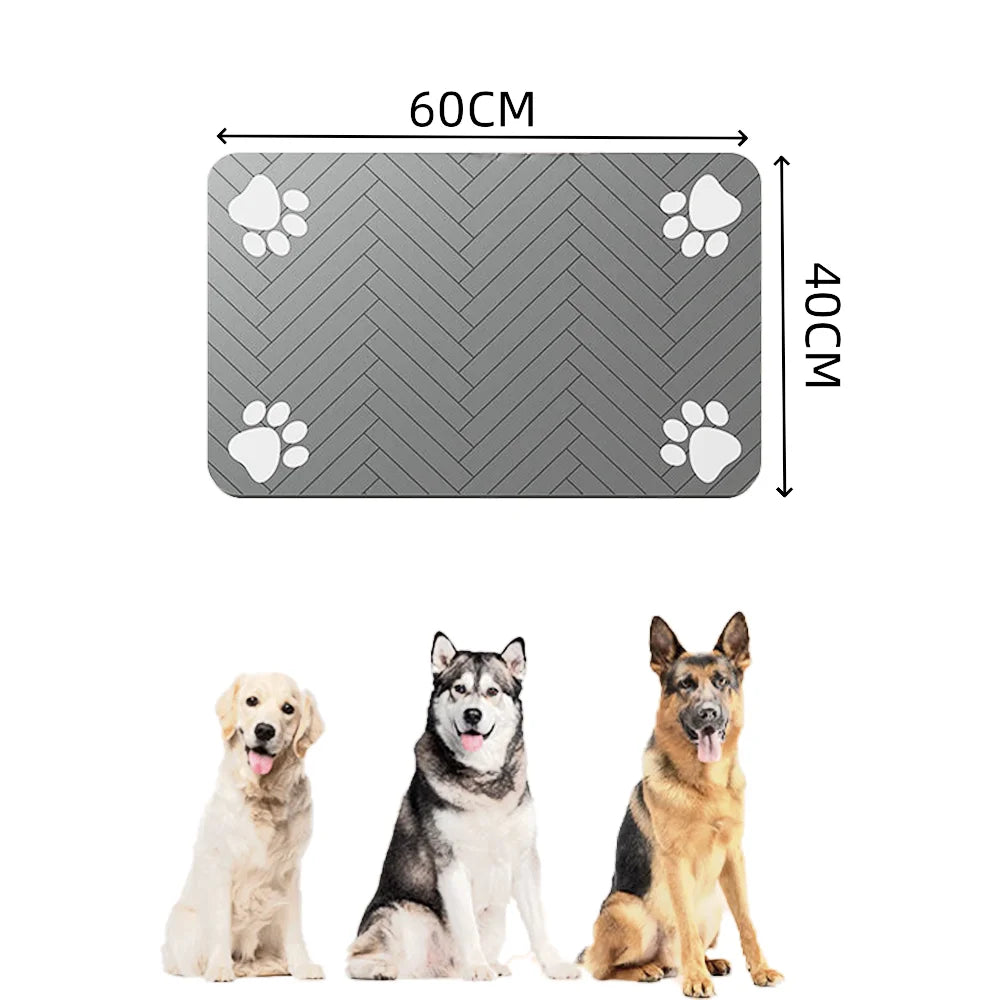 Pet Feeding Mat-Absorbent Dog Mat for Food and Water Bowl-No Stains Quick Dry Dog Water Dispenser Mat-Dog Feeding Supplies