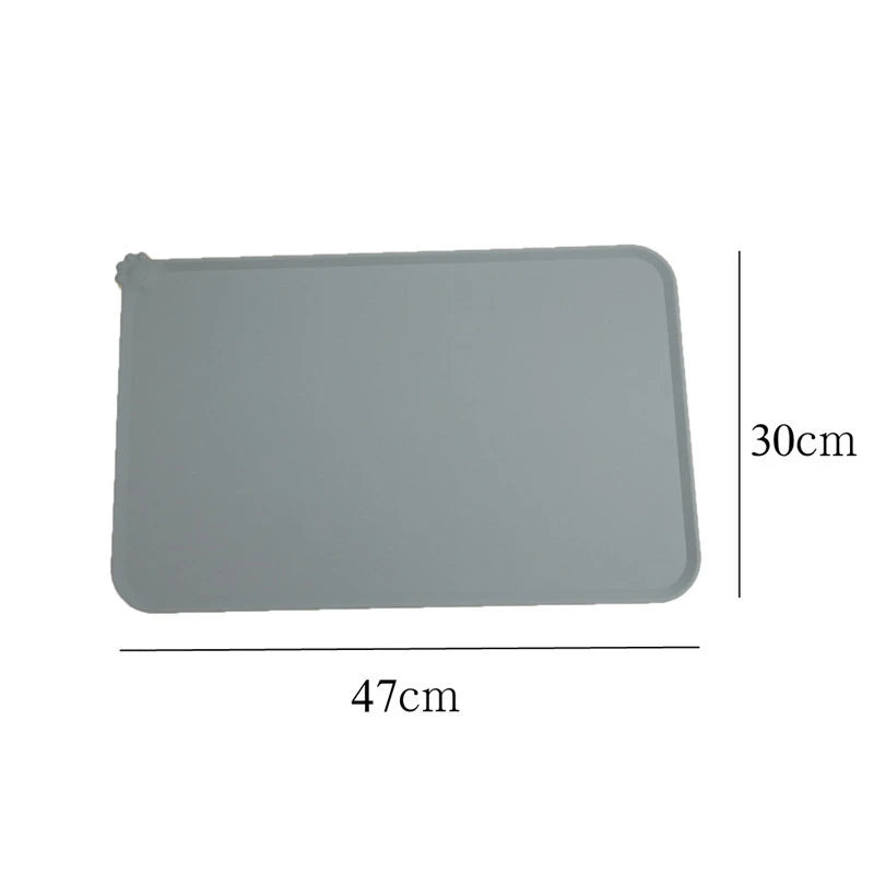 Winter Waterproof Pet Mat For Dog Cat Solid Color Silicone Pet Food Pad Pet Bowl Drinking Mat Dog Feeding Placemat Easy Washing