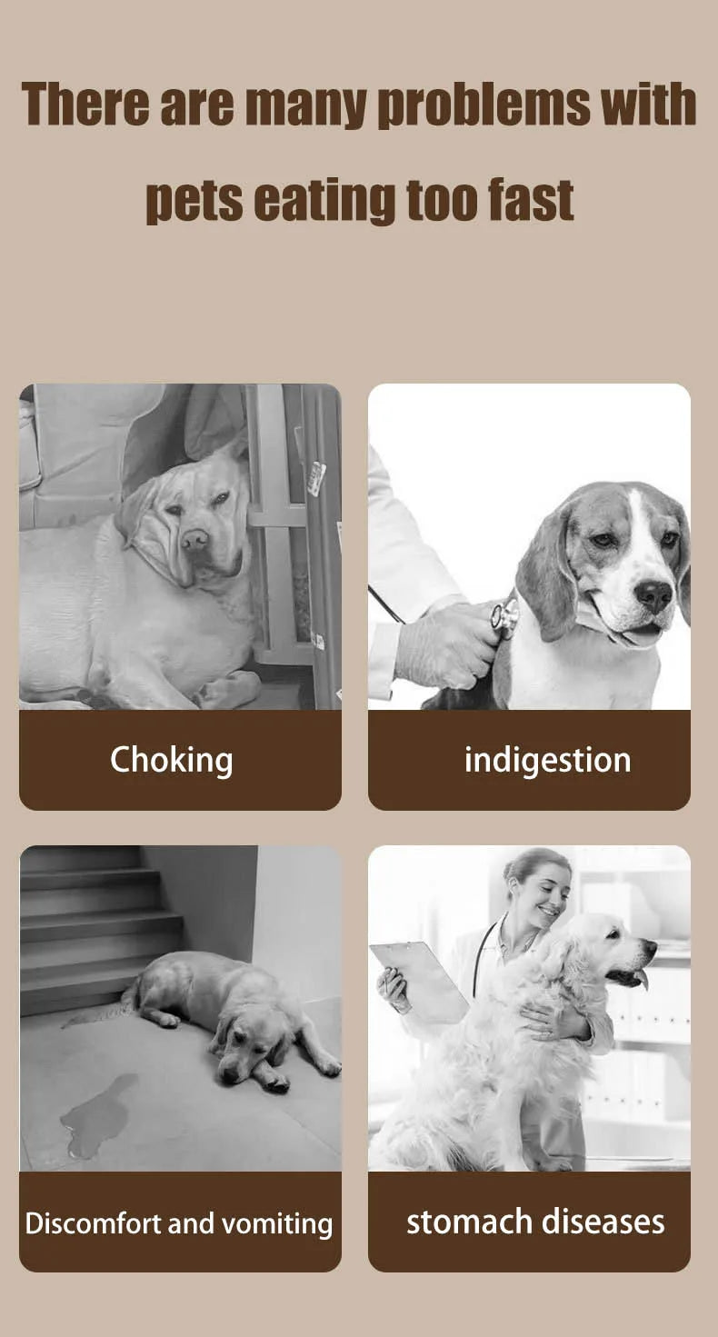 Dog slow food bowl dog bowl dog bowl anti-slip anti-choking anti-vomiting pet feeding bowl small dog food bowl cat bowl