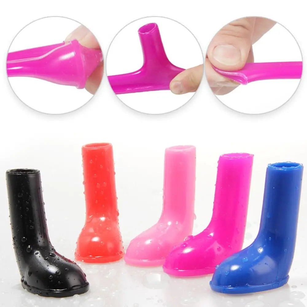 4Pcs Waterproof Pet Dog Shoes Non Slip Prevent Licking Paws Dog Rain Boots Breathable Reusable Pet Paws Protective Hot Pavement