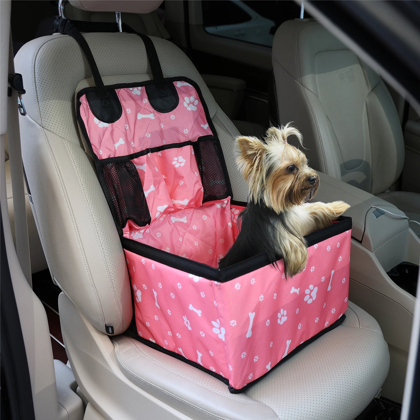 Portable Dog Car Booster Seat Carrier for Small Medium Dogs Safety Travel Pet Basket With Storage Front Seat Pet Carrier For Dog