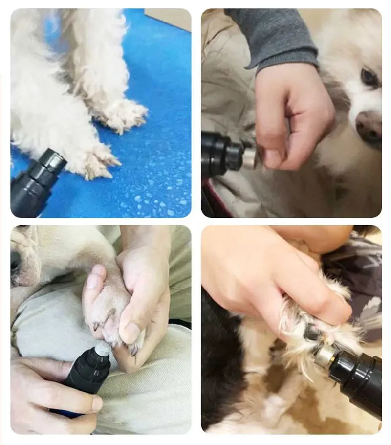 Dog Nail Grinders Painless USB Charging  Rechargeable Pet Nail Clippers Quiet Electric Dog Cat Paws Nail Grooming Trimmer Tools