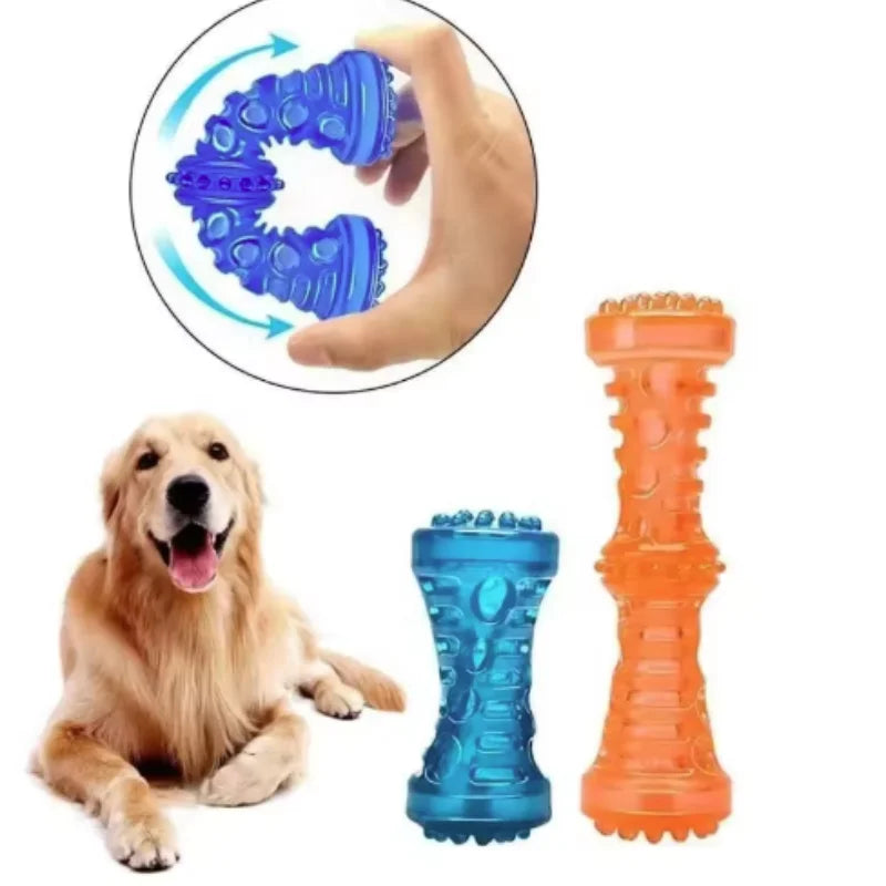 Bite Resistant Dog Toy Toothbrush Bone Sturdy Interactive Puppy Chew Dental Care for Small Medium Large Dogs