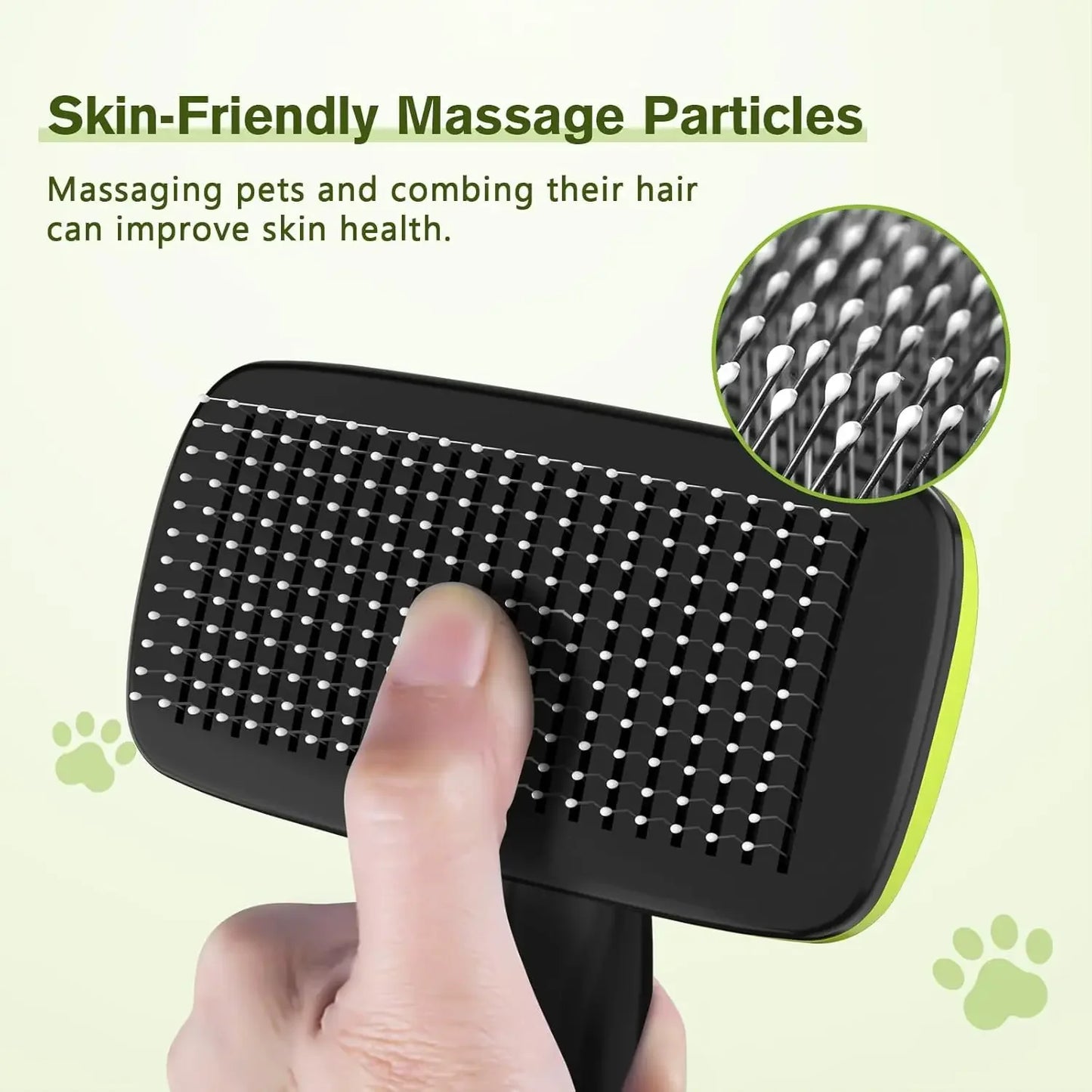 Pecute Self-Cleaning Slicker Brush for Dogs Cats Lightweight Brush for Shedding Massaging Grooming Brush Gently Removes