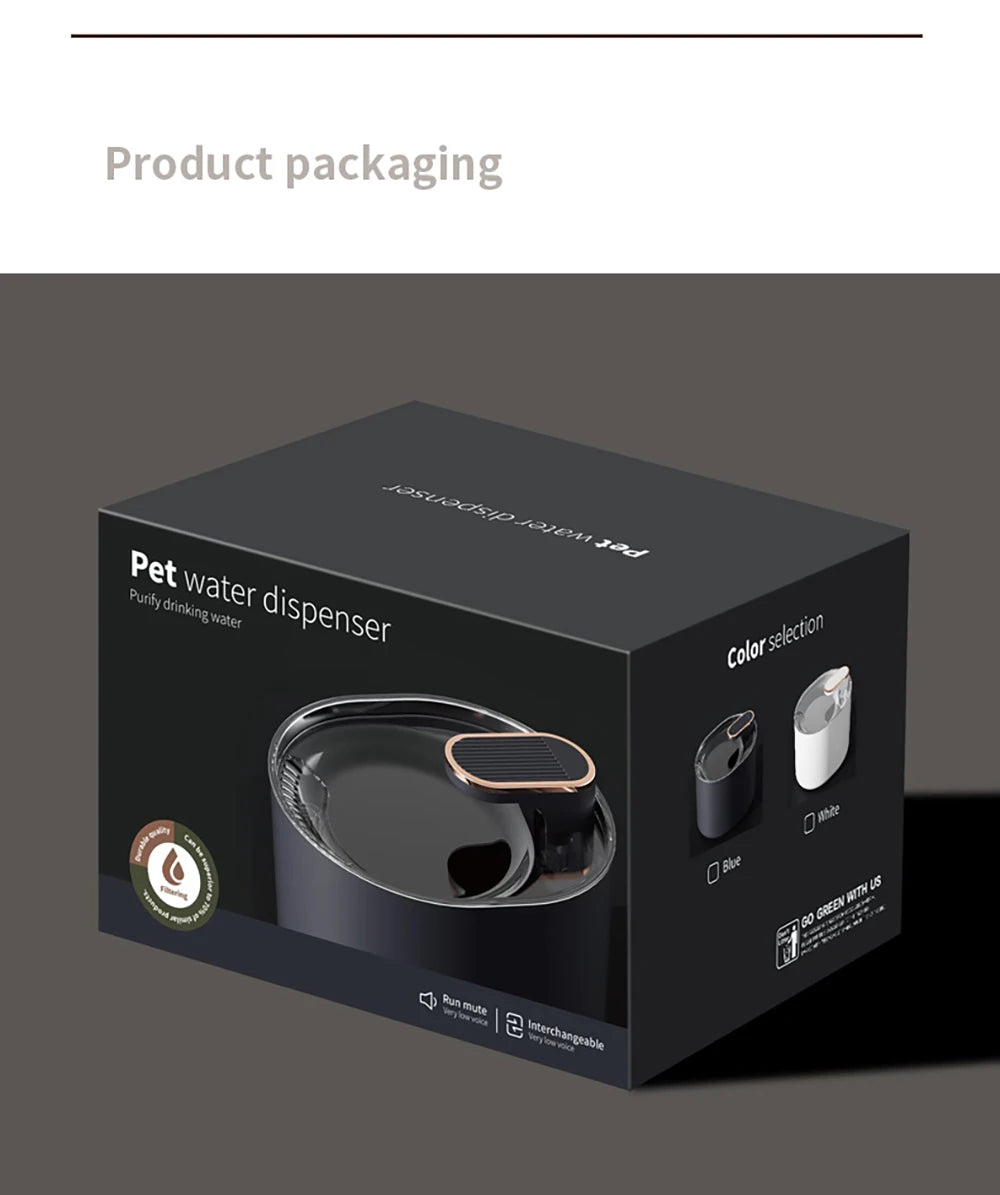 Cat Water Fountain 3L Automatic Water Dispenser with LED Light Ultra Silent Pet Drinking Water Fountain Automatic Pet Feeder