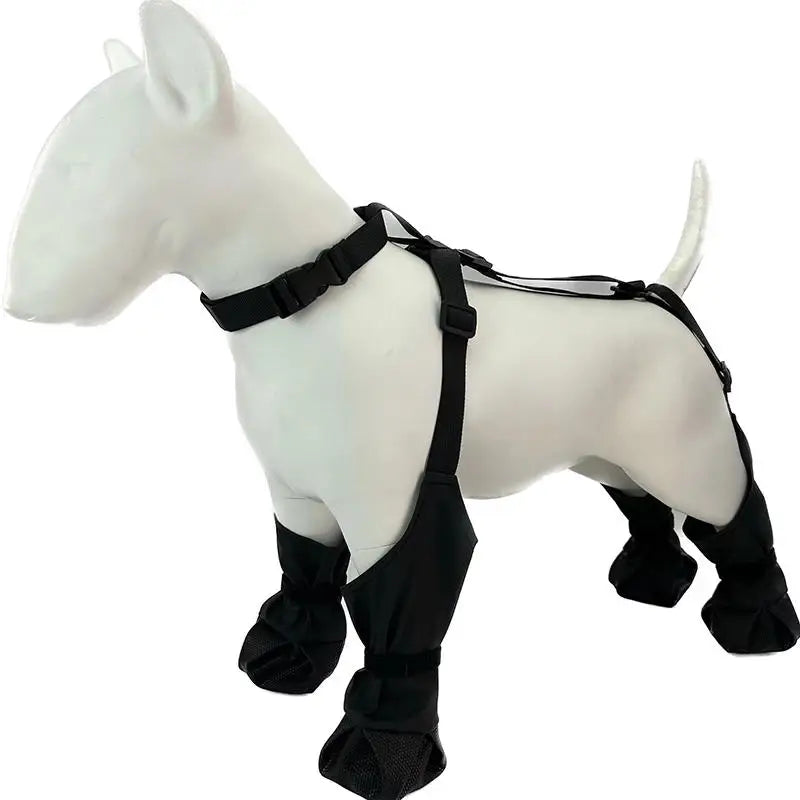 Pet Dog Shoes Waterproof Adjustable Dog Boots Rain Day Pet Breathbale Shoes For Outdoor Walking Soft French Bulldog Paws Protec