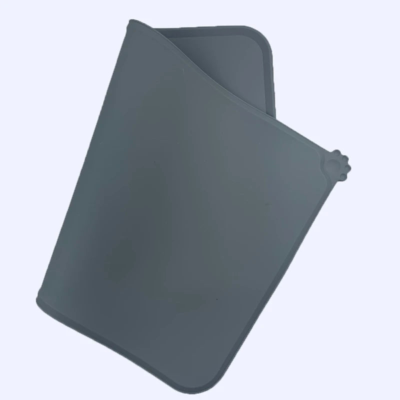 Winter Waterproof Pet Mat For Dog Cat Solid Color Silicone Pet Food Pad Pet Bowl Drinking Mat Dog Feeding Placemat Easy Washing