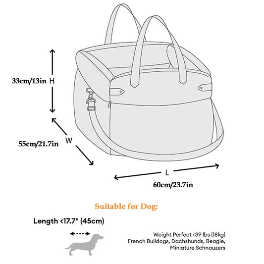 2025 New Waterproof Dog Booster Car Seat Breathable Luxury Dog Car Seat Dog Beds for Outdoor Travel Pet Carrier