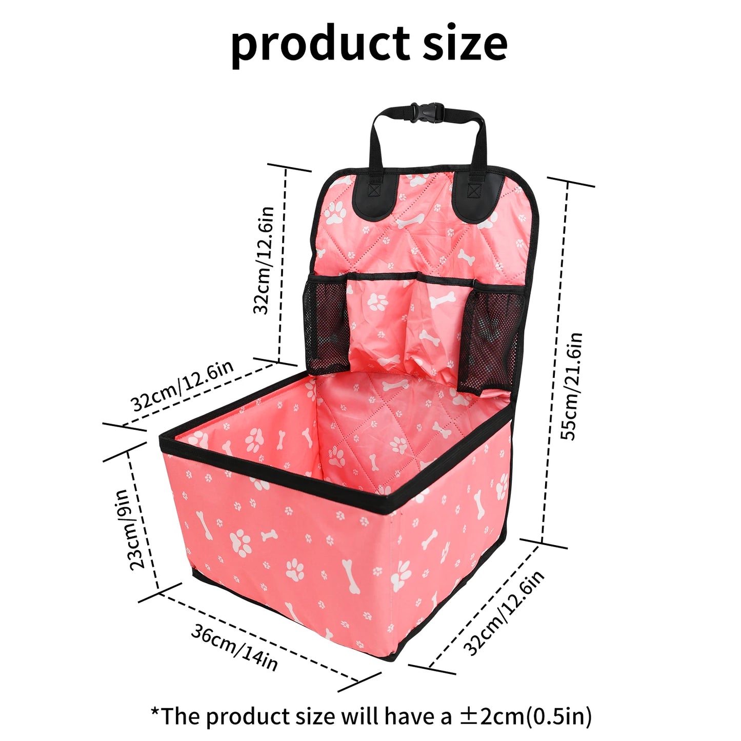 Portable Dog Car Booster Seat Carrier for Small Medium Dogs Safety Travel Pet Basket With Storage Front Seat Pet Carrier For Dog