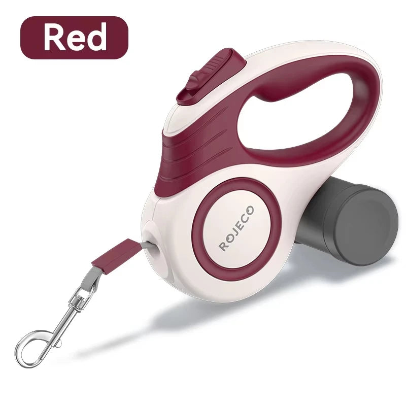 ROJECO Automatic Retractable Dog Leash 3M/5M Extendable Rope For Outdoor Travel Walking Hiking Small Dogs Traction Rope Cat Lead