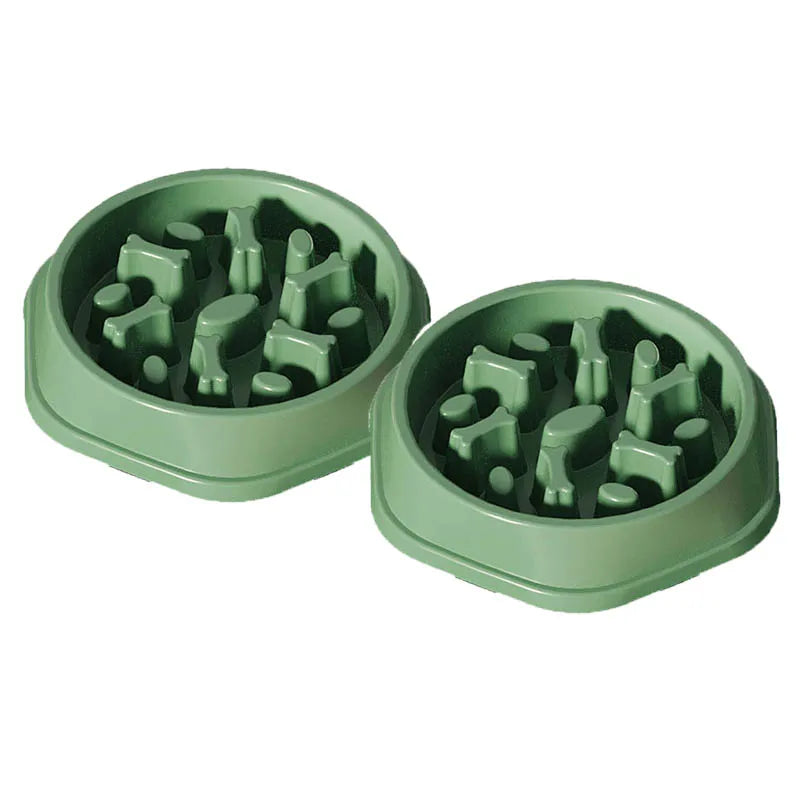 Dog slow food bowl dog bowl dog bowl anti-slip anti-choking anti-vomiting pet feeding bowl small dog food bowl cat bowl