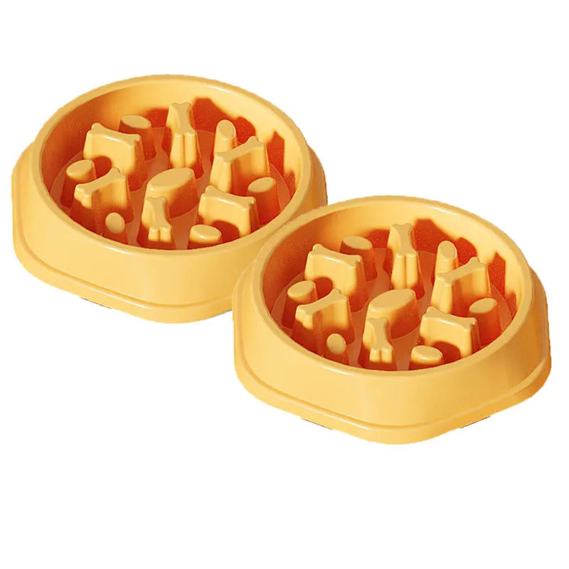 Dog slow food bowl dog bowl dog bowl anti-slip anti-choking anti-vomiting pet feeding bowl small dog food bowl cat bowl