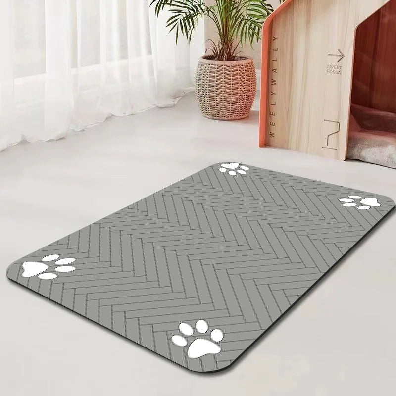 Pet Feeding Mat-Absorbent Dog Mat for Food and Water Bowl-No Stains Quick Dry Dog Water Dispenser Mat-Dog Feeding Supplies