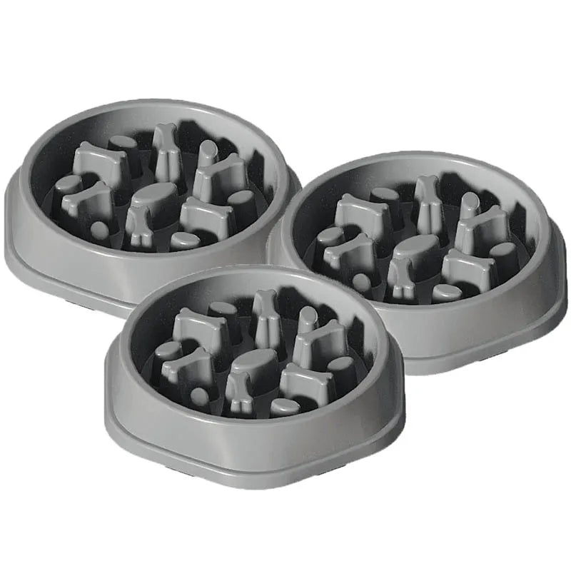 Dog slow food bowl dog bowl dog bowl anti-slip anti-choking anti-vomiting pet feeding bowl small dog food bowl cat bowl