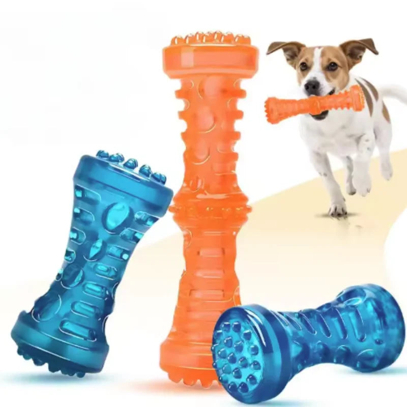 Bite Resistant Dog Toy Toothbrush Bone Sturdy Interactive Puppy Chew Dental Care for Small Medium Large Dogs