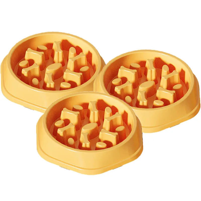 Dog slow food bowl dog bowl dog bowl anti-slip anti-choking anti-vomiting pet feeding bowl small dog food bowl cat bowl