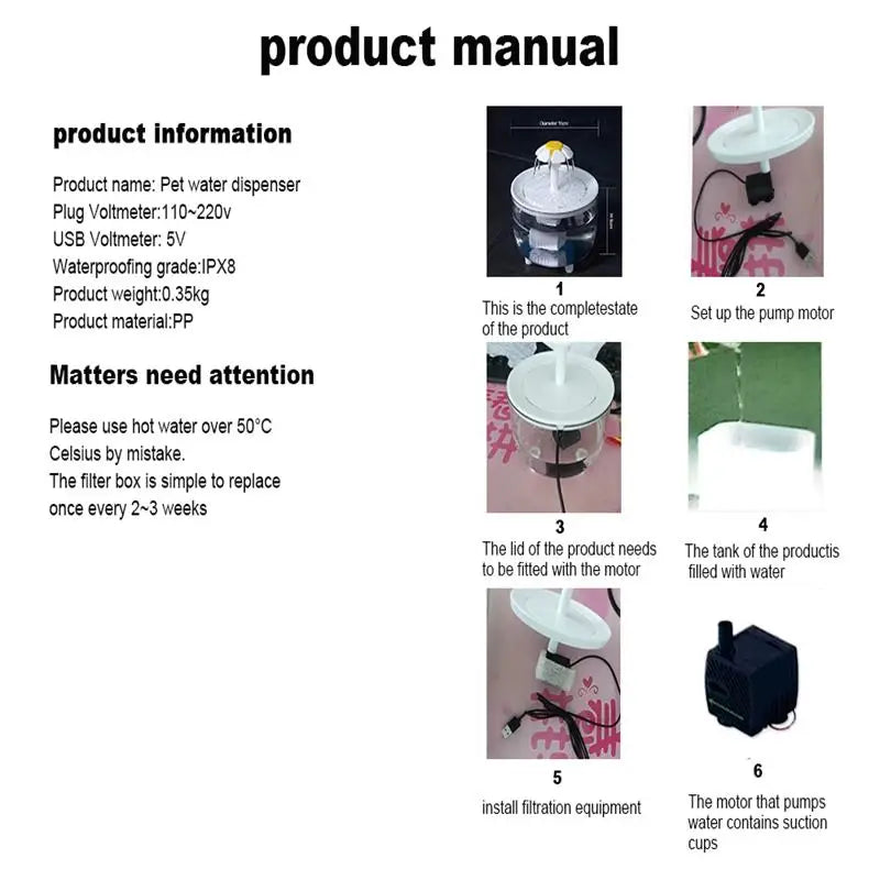 Smart Pets Water Fountain 1.2L