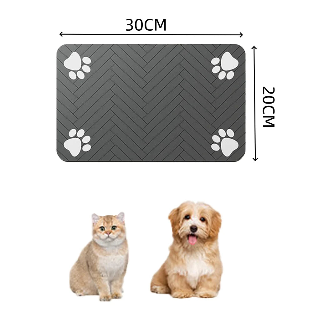 Pet Feeding Mat-Absorbent Dog Mat for Food and Water Bowl-No Stains Quick Dry Dog Water Dispenser Mat-Dog Feeding Supplies