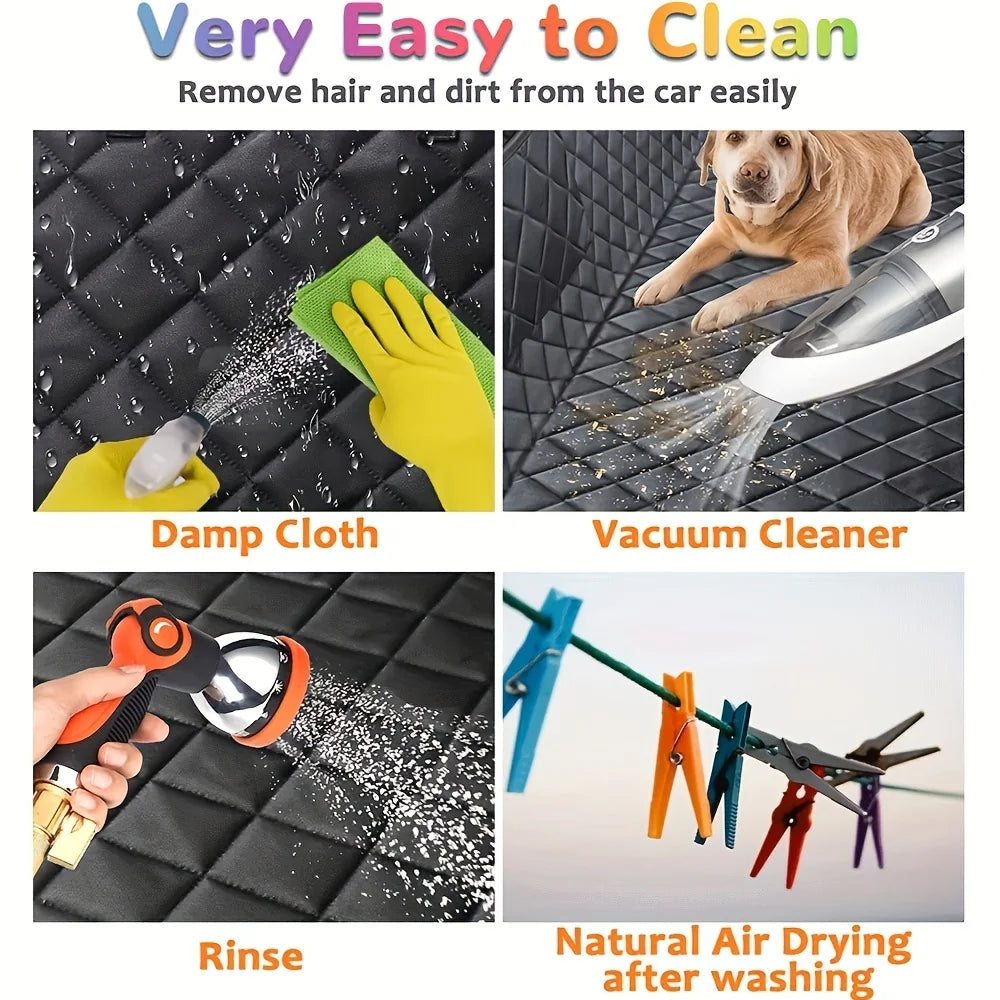 Dog Seat Cover Car Seat Cover for Pets 100%Waterproof Pet Seat Cover Hammock 600D Heavy Duty Scratch Proof Nonslip Durable Soft