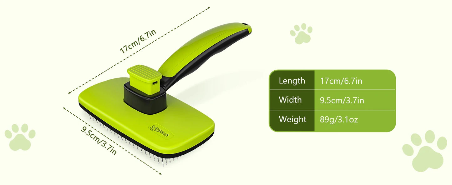 Pecute Self-Cleaning Slicker Brush for Dogs Cats Lightweight Brush for Shedding Massaging Grooming Brush Gently Removes