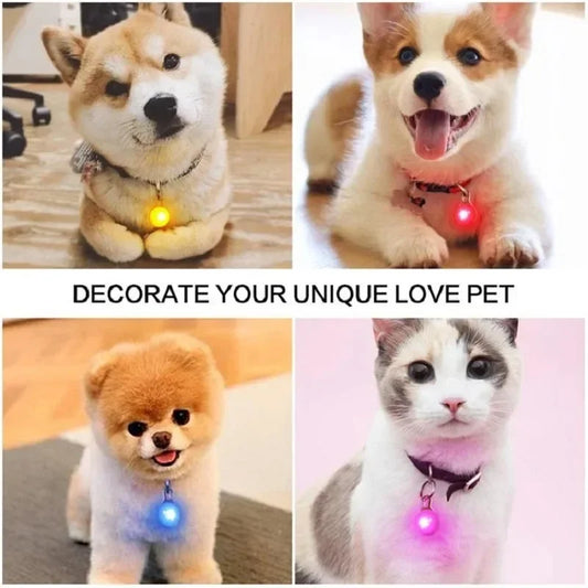 LED Dog Collar Pendant Dog Cat Collar Pet Leads Glow Accessories Bright Necklace Luminous Collar Night Safety Decoration Dog Tag