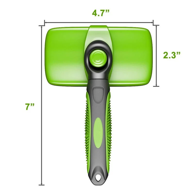 Self-Cleaning Pet Grooming Brush for Dogs & Cats - Deshedding & Hair Removal Tool