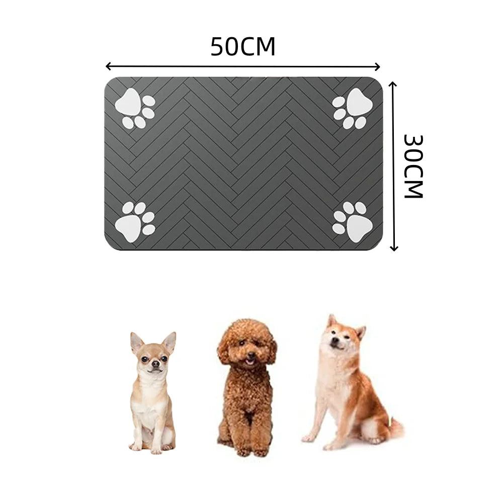 Pet Feeding Mat-Absorbent Dog Mat for Food and Water Bowl-No Stains Quick Dry Dog Water Dispenser Mat-Dog Feeding Supplies