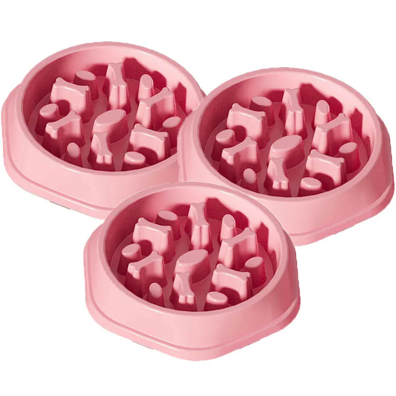 Dog slow food bowl dog bowl dog bowl anti-slip anti-choking anti-vomiting pet feeding bowl small dog food bowl cat bowl