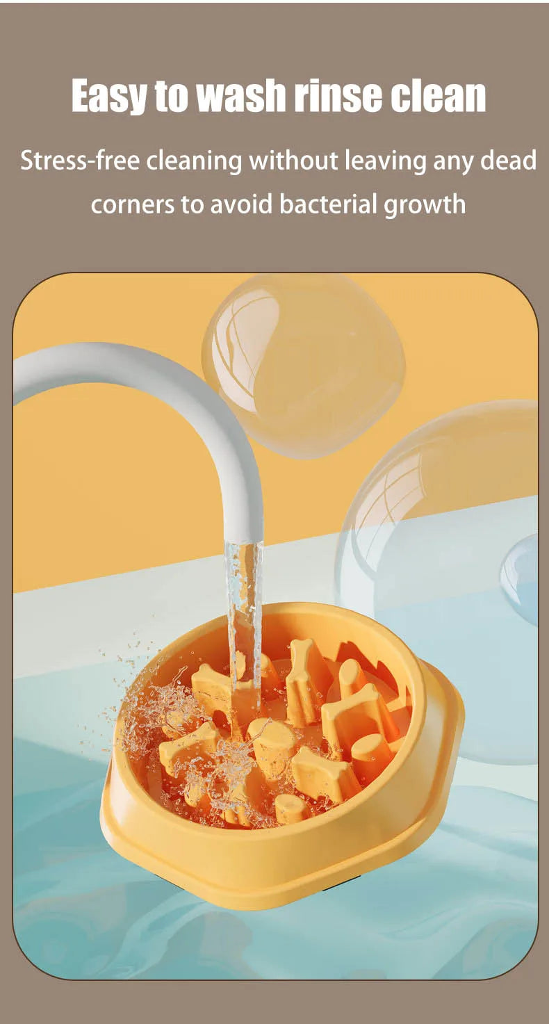 Dog slow food bowl dog bowl dog bowl anti-slip anti-choking anti-vomiting pet feeding bowl small dog food bowl cat bowl
