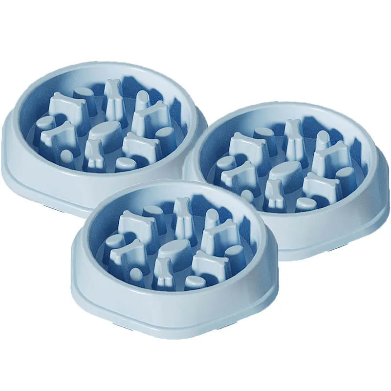 Dog slow food bowl dog bowl dog bowl anti-slip anti-choking anti-vomiting pet feeding bowl small dog food bowl cat bowl