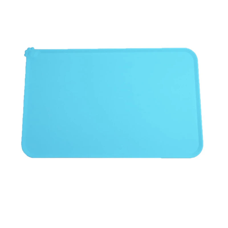 Winter Waterproof Pet Mat For Dog Cat Solid Color Silicone Pet Food Pad Pet Bowl Drinking Mat Dog Feeding Placemat Easy Washing